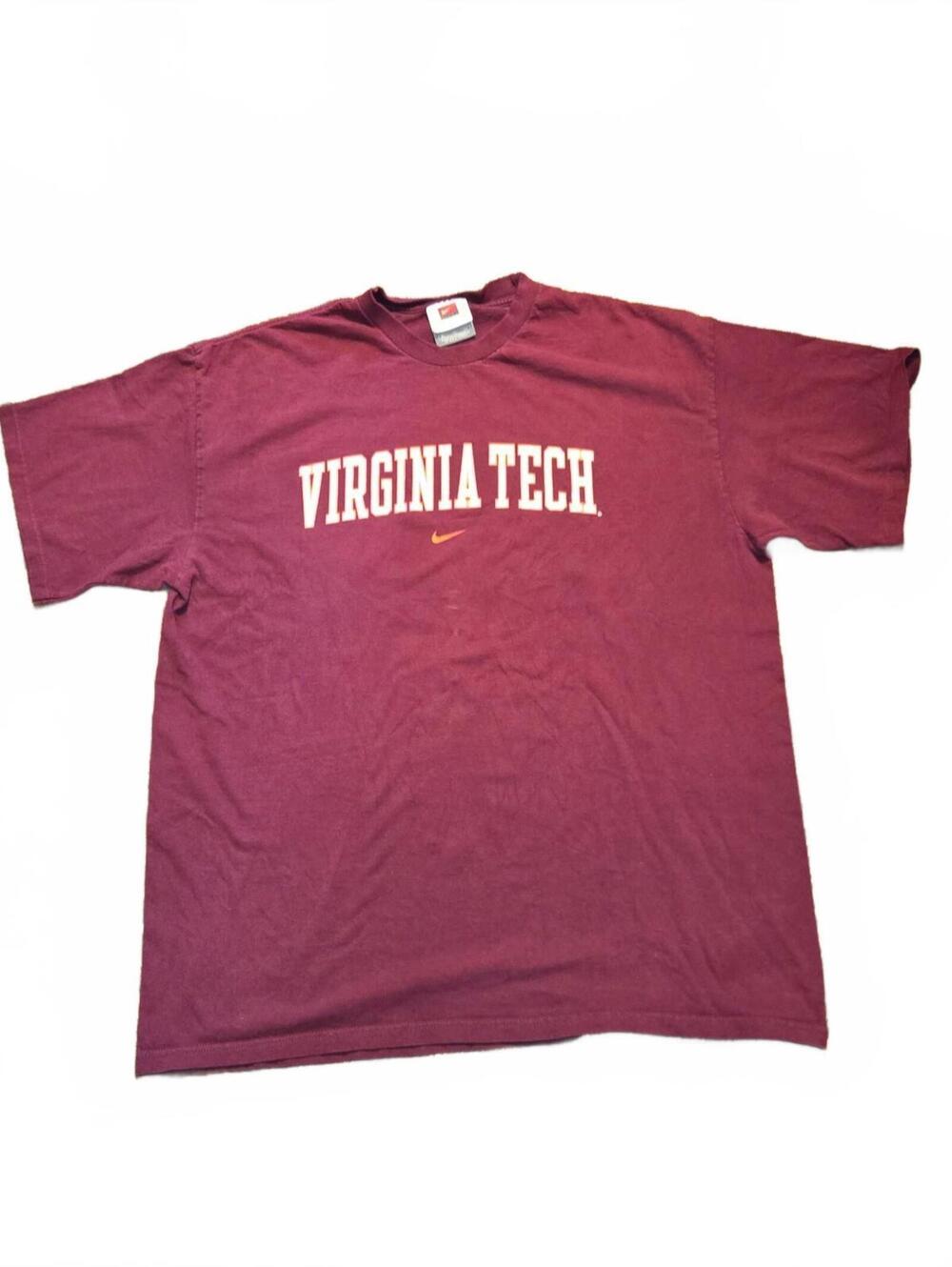 Vintage Virginia Tech Nike Center Swoosh T-Shirt Men's XL Y2k 2000s rare